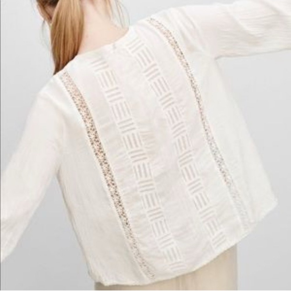 Aritzia Wilfred Entendre Black Lace Blouse L - Picture 9 of 9